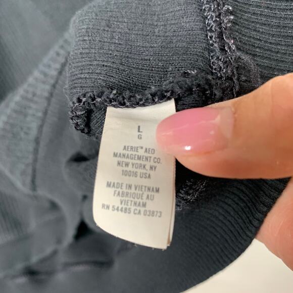 L L Bean Black Fleece XXL Tall 1/4 Zip Pullover Sweatshirt - Picture 5 of 5